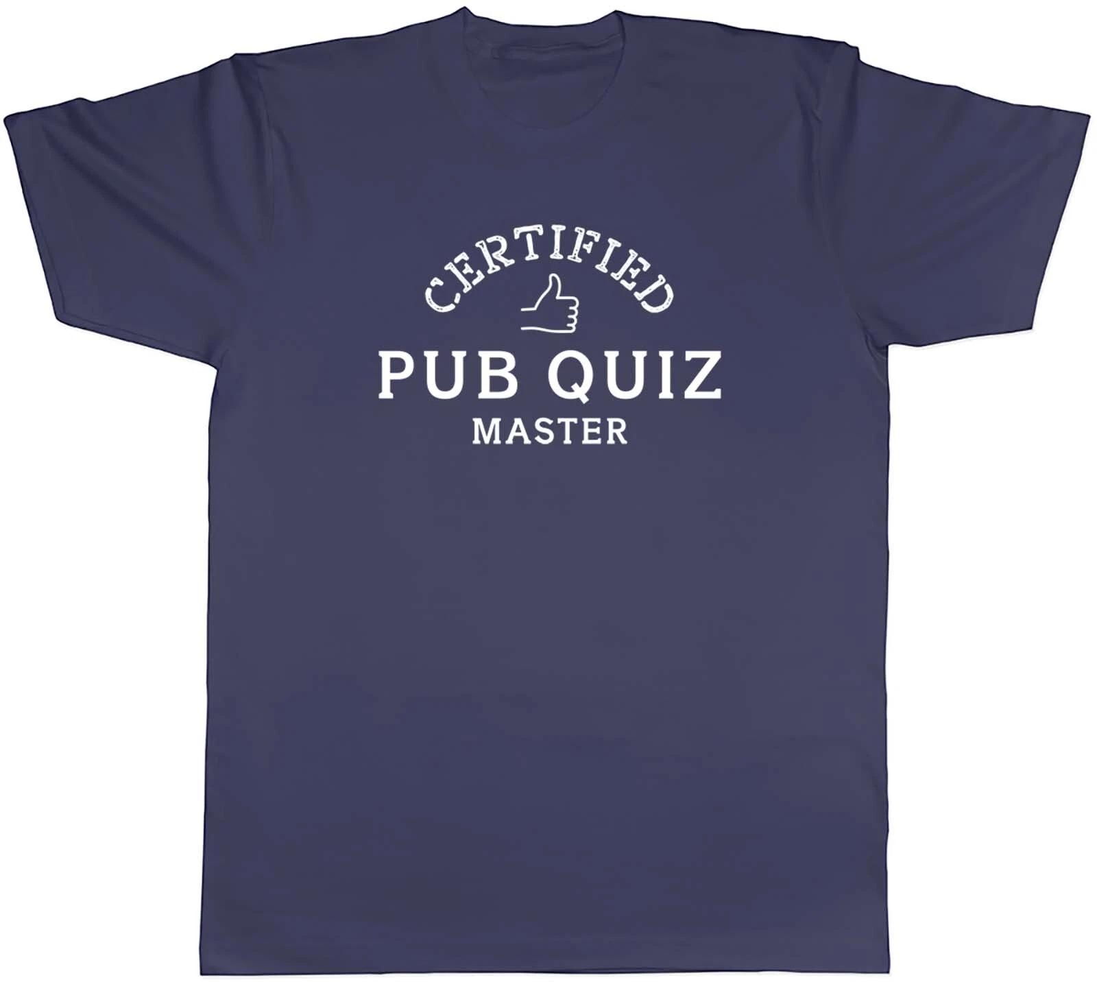 PUB QUIZ MASTER - FUNNY SLOGAN Womens T-Shirt XL