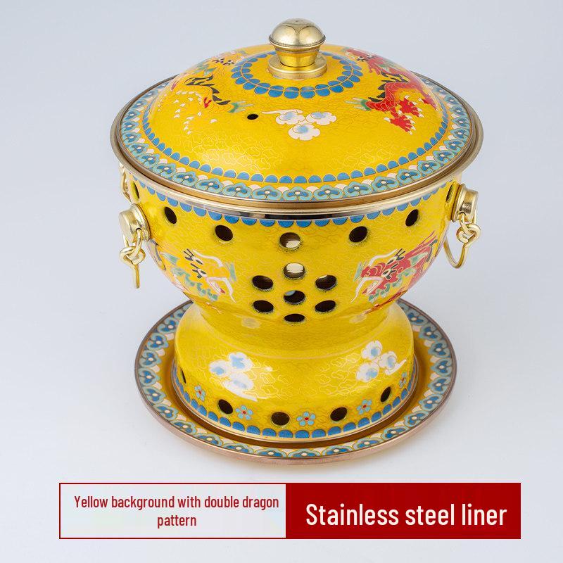 QYWEY Copper Mini Hot Pot with Alcohol Stove