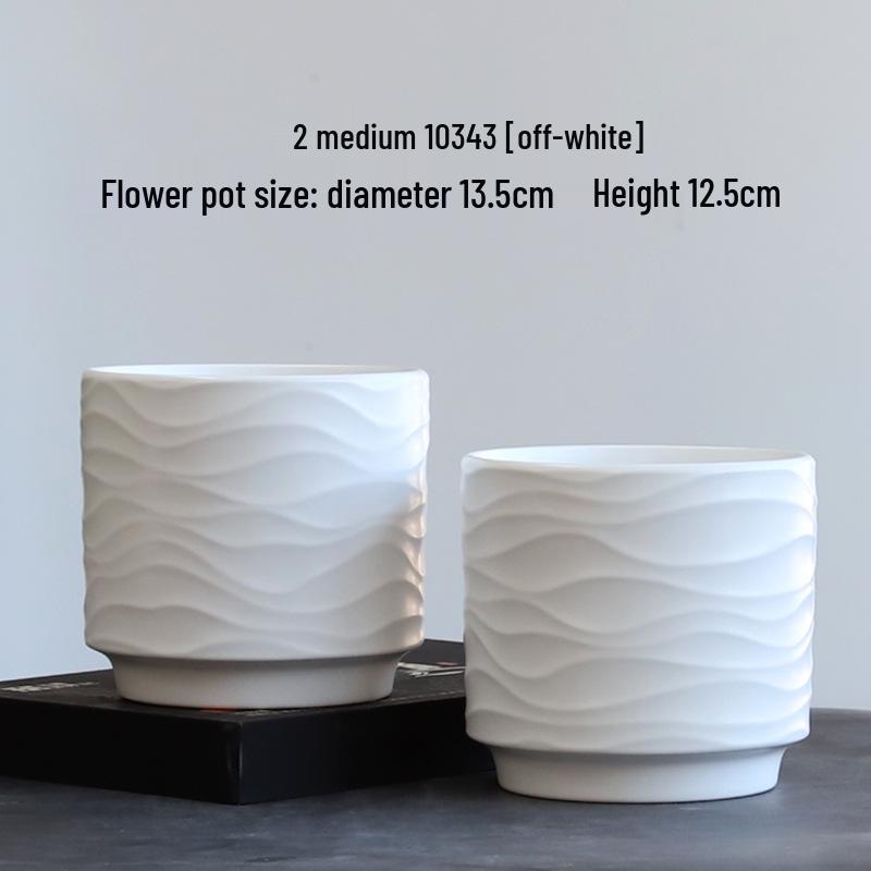 Nordic Minimalist Ceramic Flower Pot with Tray for Phalaenopsis, Orchid, and Succulent Plants