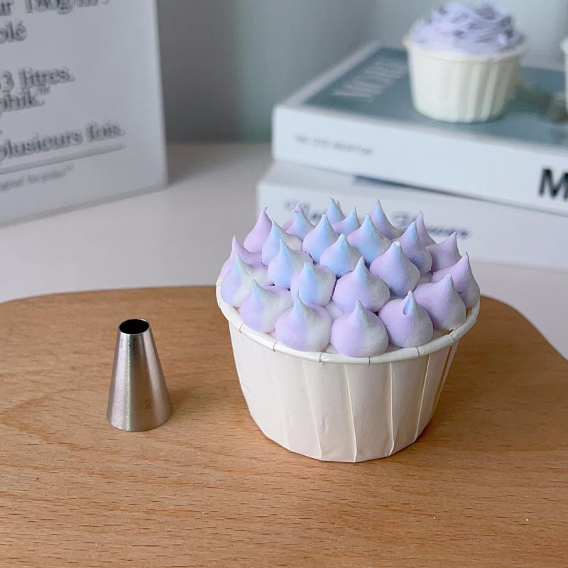 1A 12mm Heart-Shaped Writing Piping Tip for Cream Puffs and Cakes, 304 Stainless Steel