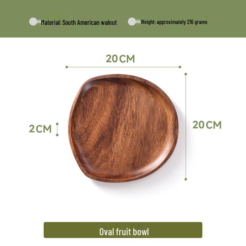 Nussbaumholz Unregelmäßige Snackplatte