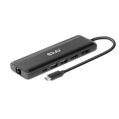 Club 3D USB Gen1 Type C Hub To HDMI 8K30Hz DP 8K30Hz 2x USB A RJ45 C 100W 8-in-1 / / / / SD/Micro SD/USB PD3.0 (CSV-1597)