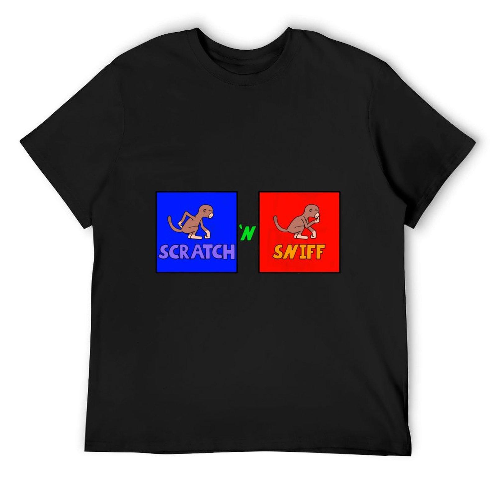 

Scratch N Sniff T-Shirt blanks boys animal print vintage graphic tee graphic tee shirt mens graphic t-shirts hip hop 4XL