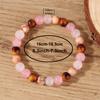 Festive Gifts Rose Quartz Agate Beaded Bracelet Warm Sweet Natural Fashion Jewelry For Women Daily Wear Gift Ideal For Love And Emotional Healing