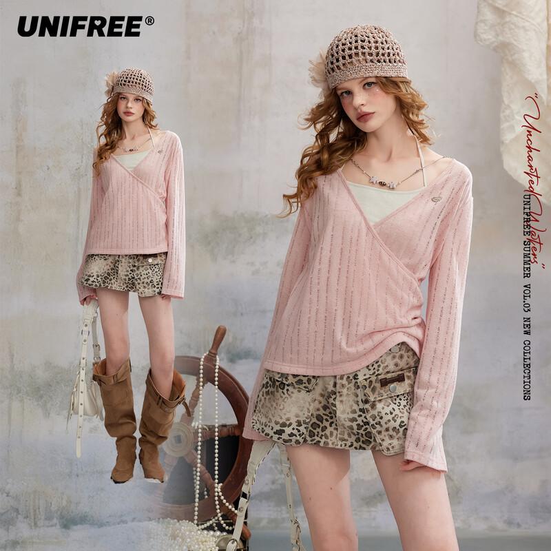 UNIFREE Women's Lazy Camisole Two-Piece Set with Shell Necklace