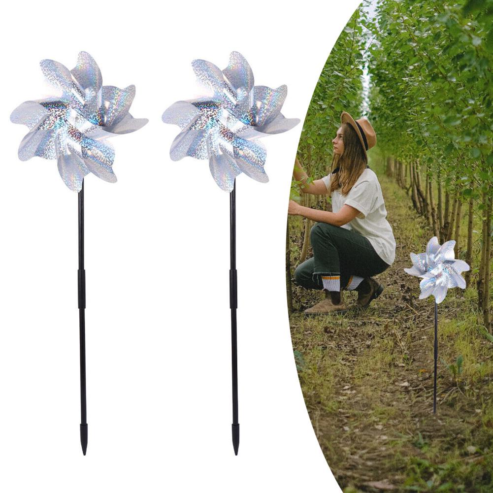 Bird Deterrent Garden Wind Chimes Outdoor Windmill Beautiful Design Bright Colors Fun Focal Point PVC Material