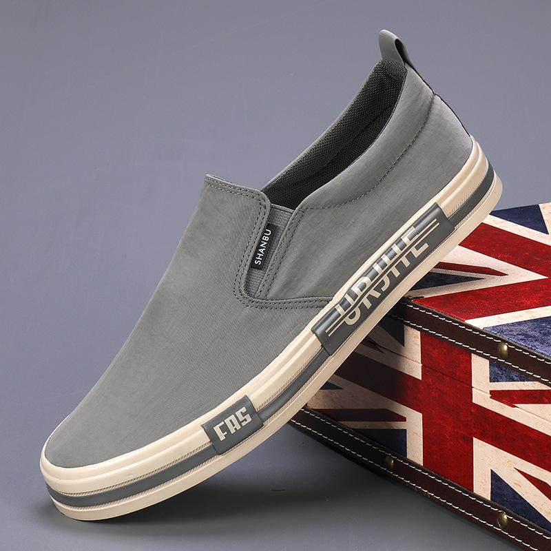 2025 Summer Men's Casual Canvas Slip-ons: Korean Trend, Versatile & Comfortable Flat Shoes