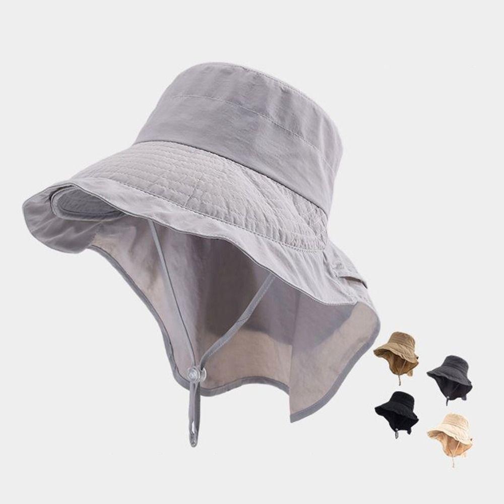 Adjustable Summer Sun Cap Neck Protection Fisherman Hat New Women's Sun Hat