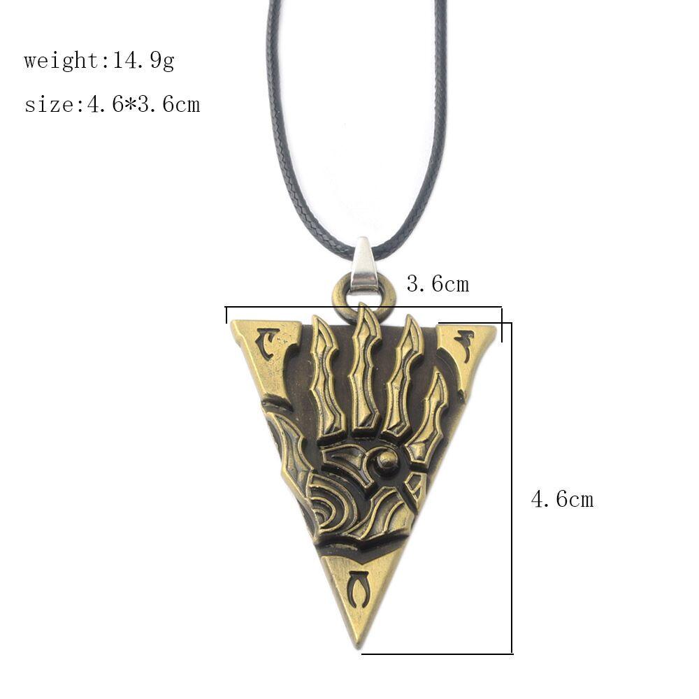 Dinosaur Pendant Necklace Triangle Cosplay Jewelry Accessory