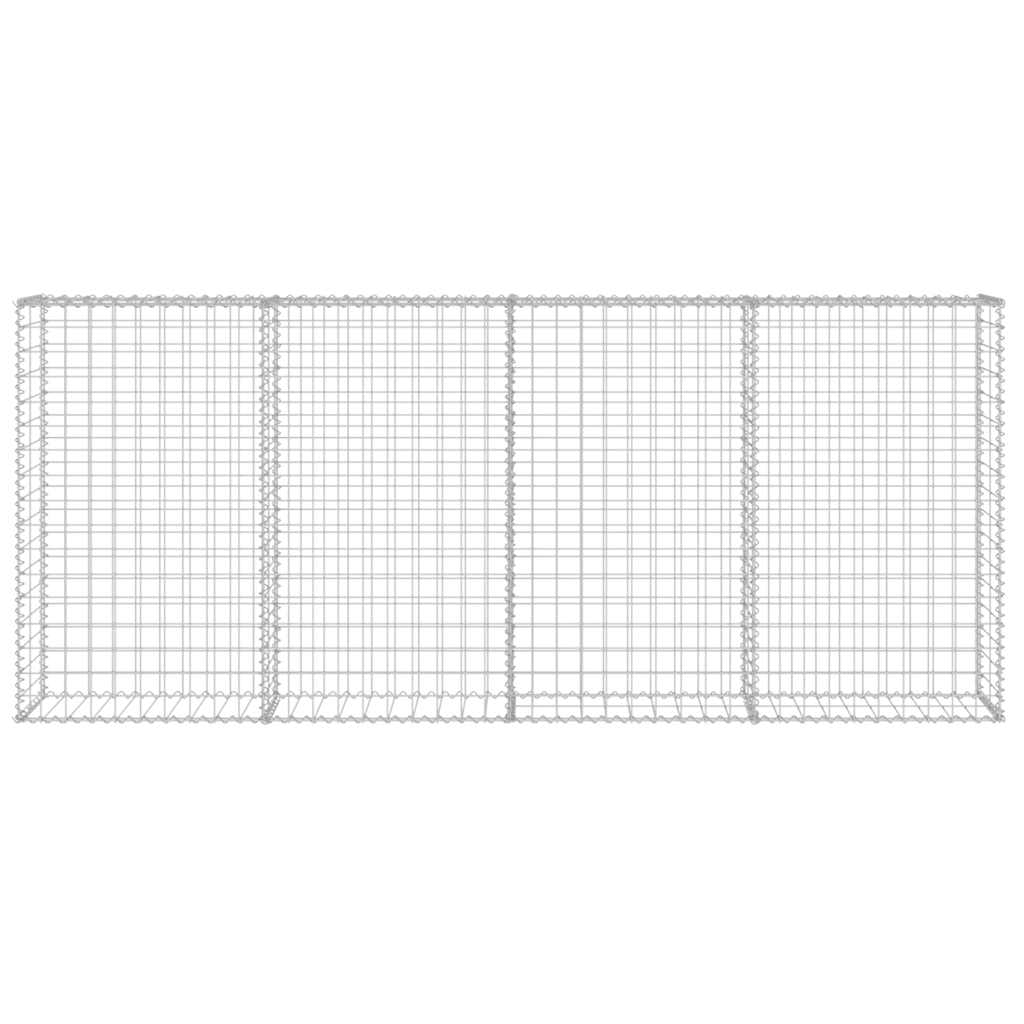 Gabion Wall with Cover Galvanized Steel 200*20*85 Cm