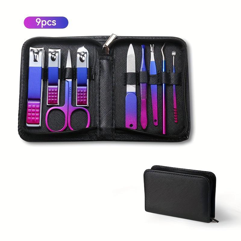 Stainless Steel Gradient Nail Clipper & Manicure Tool Set: Flat-Mouth Clipper & Eagle-Mouth Pliers