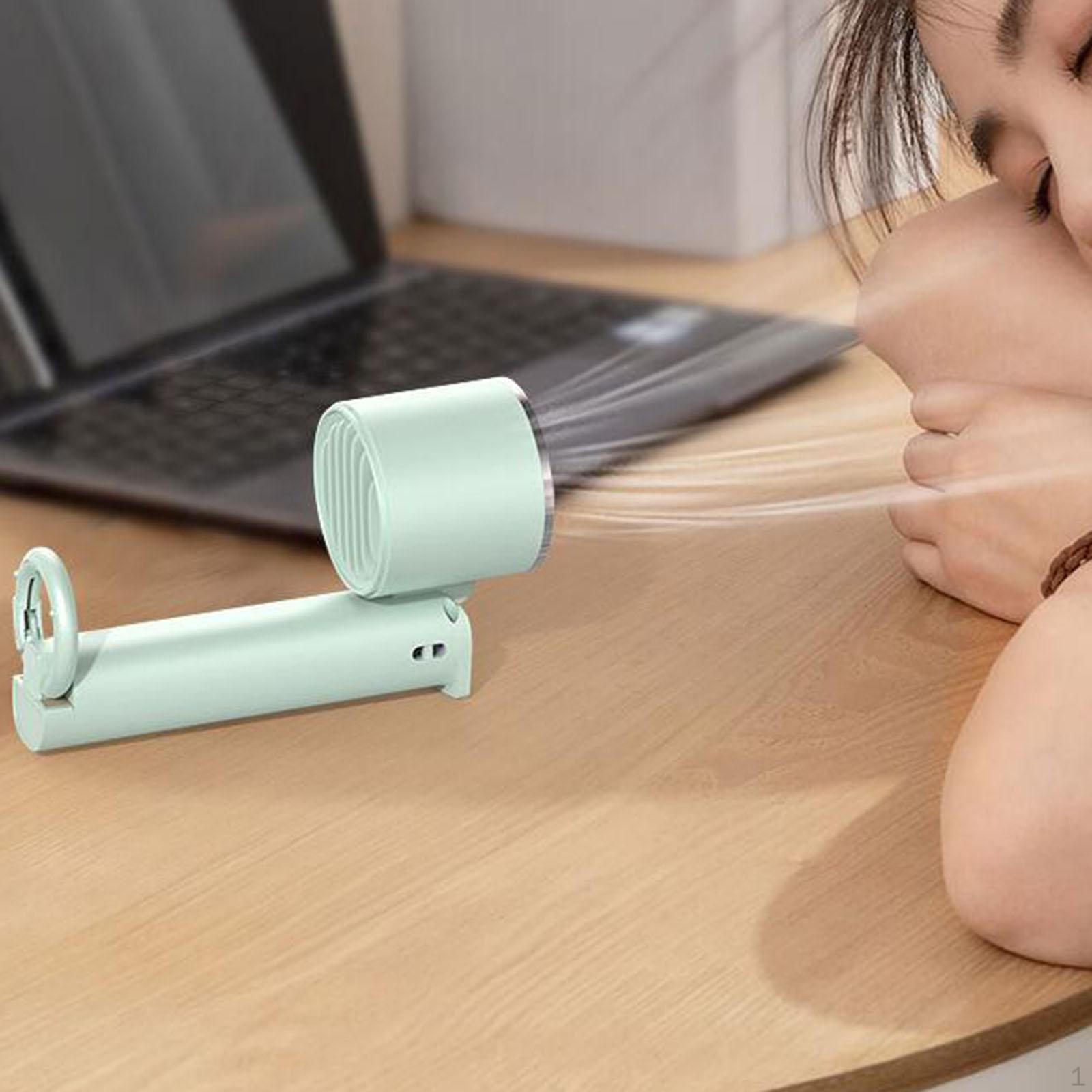 

Воздушный вентилятор охлаждения стола использовать легкие подарки 3 скорости регулируемый ручной шейный подвес для женщин зелёный