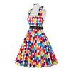 Elegante Vestito da Festa a Pois Vintage Anni '50 stile Halter di Audrey Hepburn