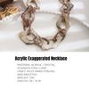 Exaggerated Retro Bohemian Acrylic Beaded Necklace Women's Ethnic Style Sweater Chain Accessories