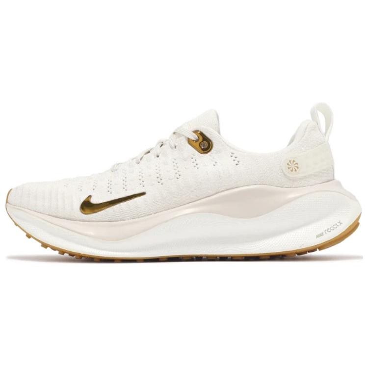 Ny Nike ReactX Infinity Run 4 Hvit Gummi Metallic Gull Dame DR2670-013