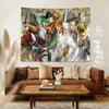 Funny Cat Emoji Bohemian Style Tapestry Funny Cat Tapestry IndoorSuitable Dormitories Tapestry Aesthetic Wall Hanging Decor Art