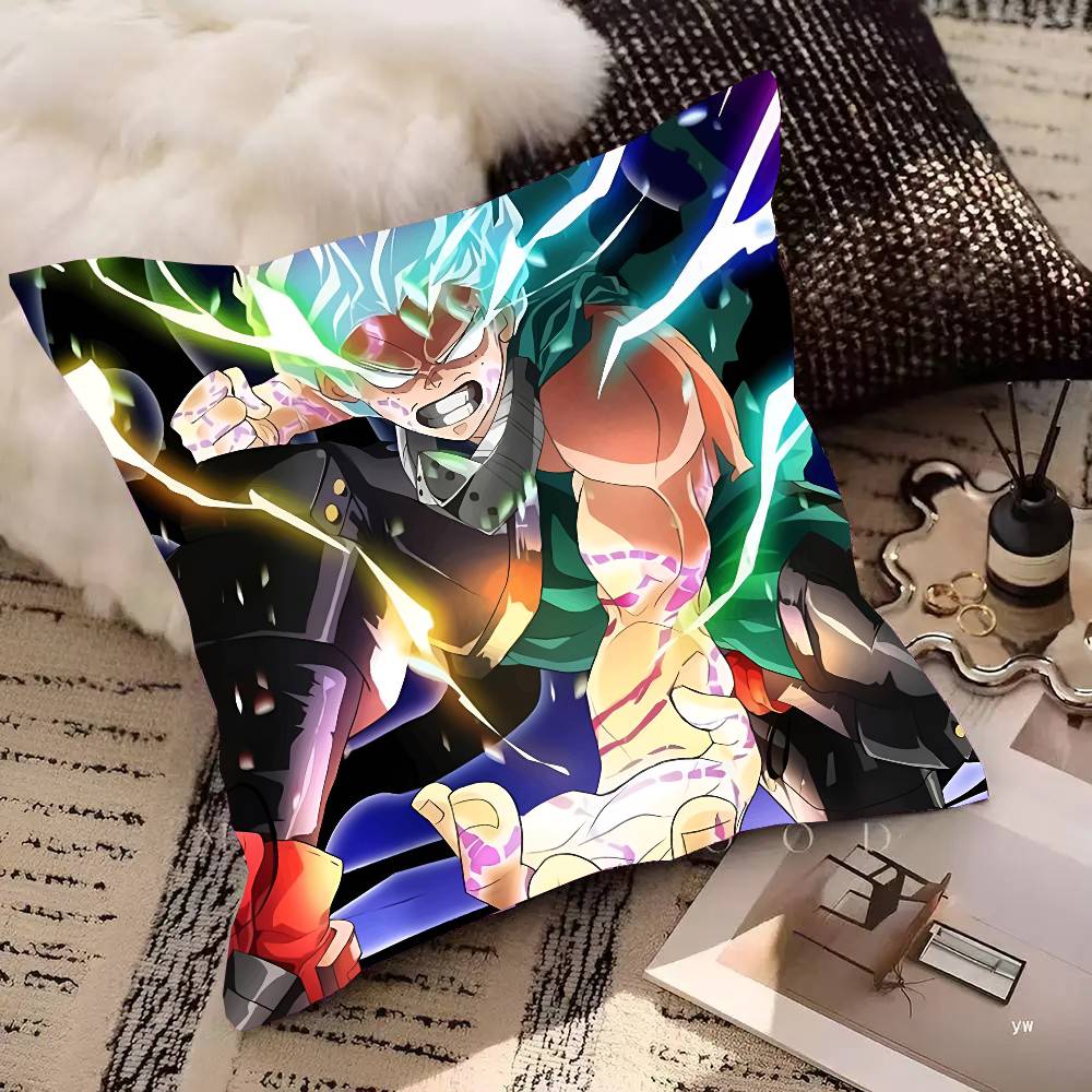 Funda de Almohada Cuadrada de Anime Japonés My Hero Academia para Dormitorio, Sofá, Cojín de Comodidad para el Ocio, Coche, Sala de Estar, Decoración del Hogar