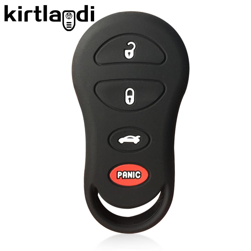 Silicone Remote Car Key Case Cover for Chrysler Grand Voyager PT Cruiser Sebring Jeep Liberty Dodge Transmitter 3/4 Button Fob