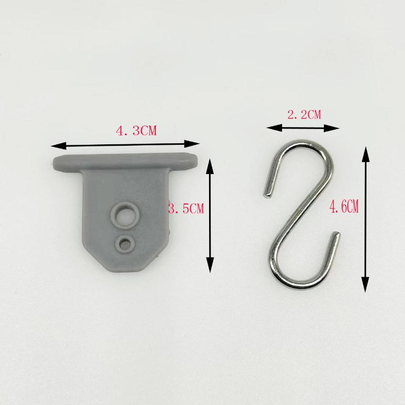 ABS Outdoor Camping Tent Awning Hooks Clip Ring Clothes Racks Hanger for RV Camper Caravan Party Light Holder White/black