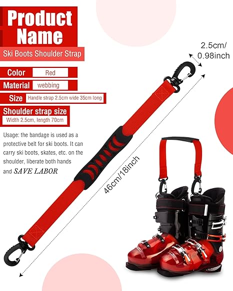Kasyat Ski Boot Carriers Straps Snowboard Boot Carrier Strap Ski Boot Buckle Lever Tool Multipurpose Tightening Assist Tools