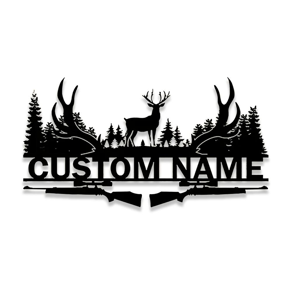 Unique Handmade Black Metal Deer Forest Wall Art Rustic Outdoor Home Decor Gift
