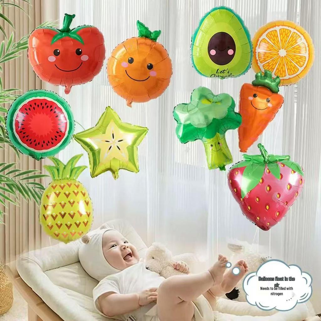 Cartoon Animal & Fruit Helium Balloons for Baby Tracking 