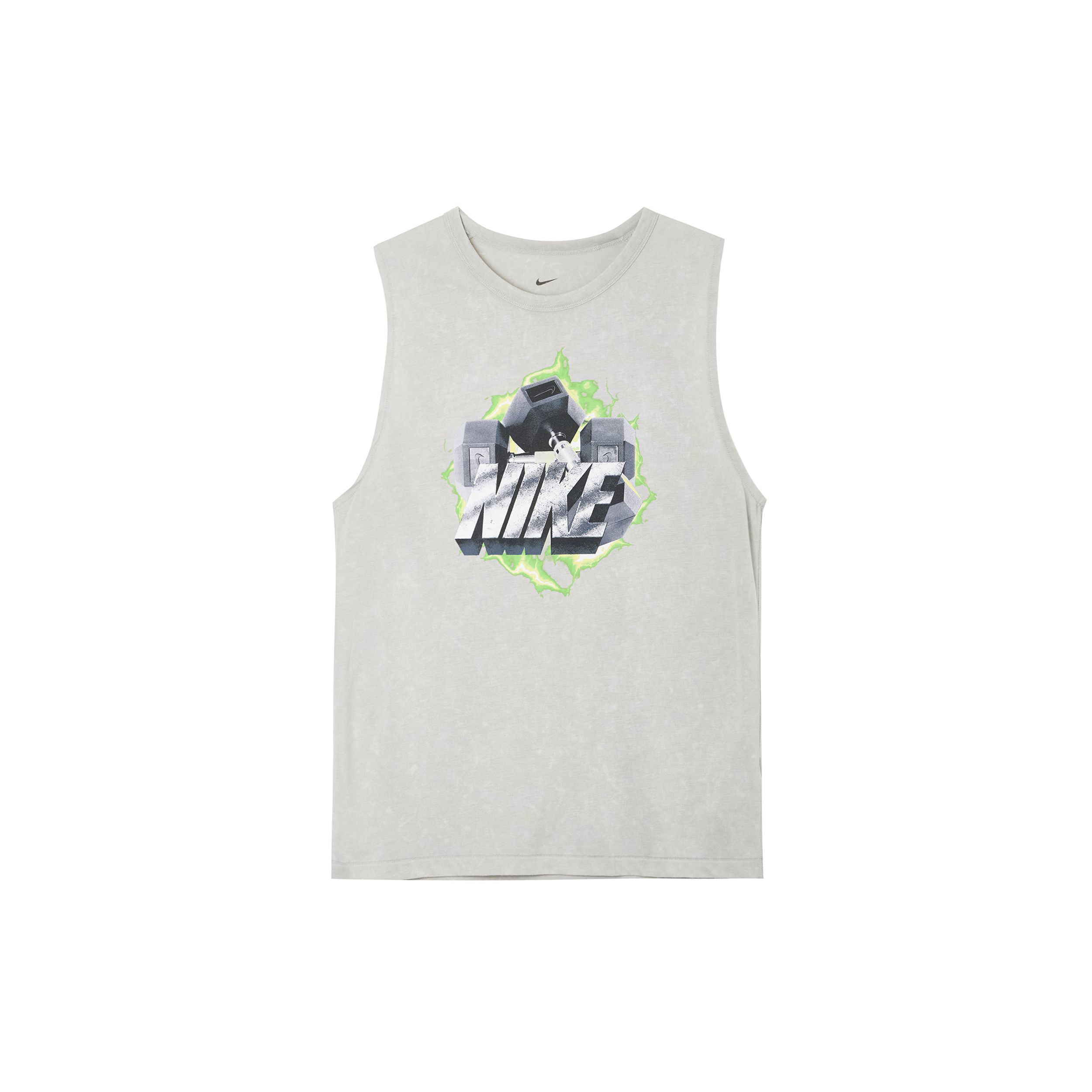 

Мужская тренировочная майка Nike Dri-FIT с буквенным принтом светло-железно-серая DX0909-012 L