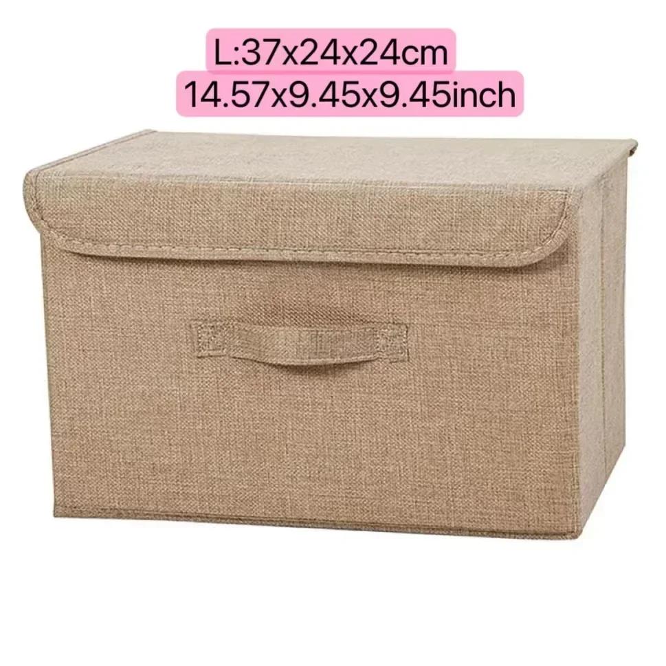 Collapsible Clothing Storage Basket with Lids Large-capacity Foldable Clothing Underwear Socks Storage Box for Storage Shelves