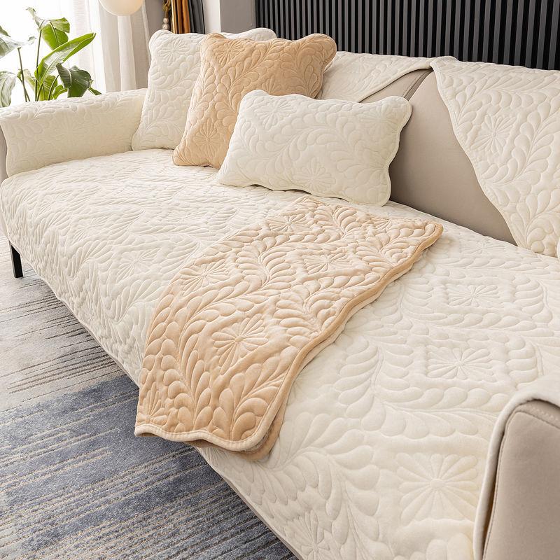 Утолщенный плюшевый чехол для дивана — фото 15