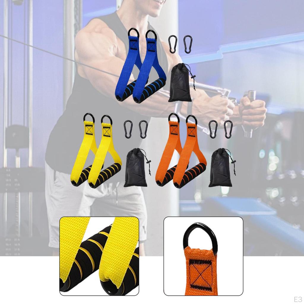 2 Exercise Handles, Sturdy Weightlifting Straps for Vertical Pulls And Weightlifting, Comfortable