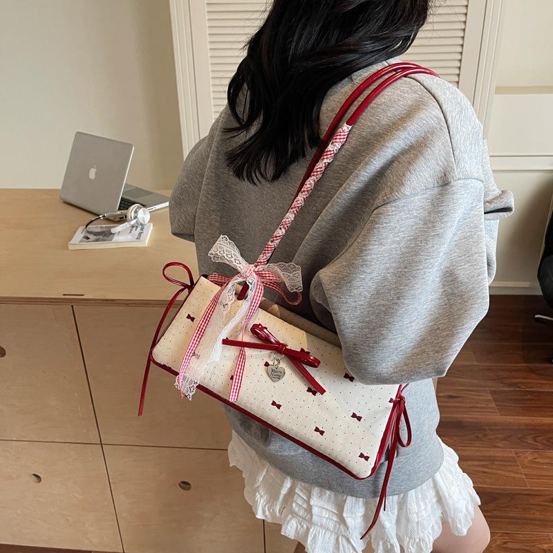 Premium Bow Handbag Women's 2025 New Versatile Shoulder Pillow Bag Ballet Underarm Oblique Span Bag