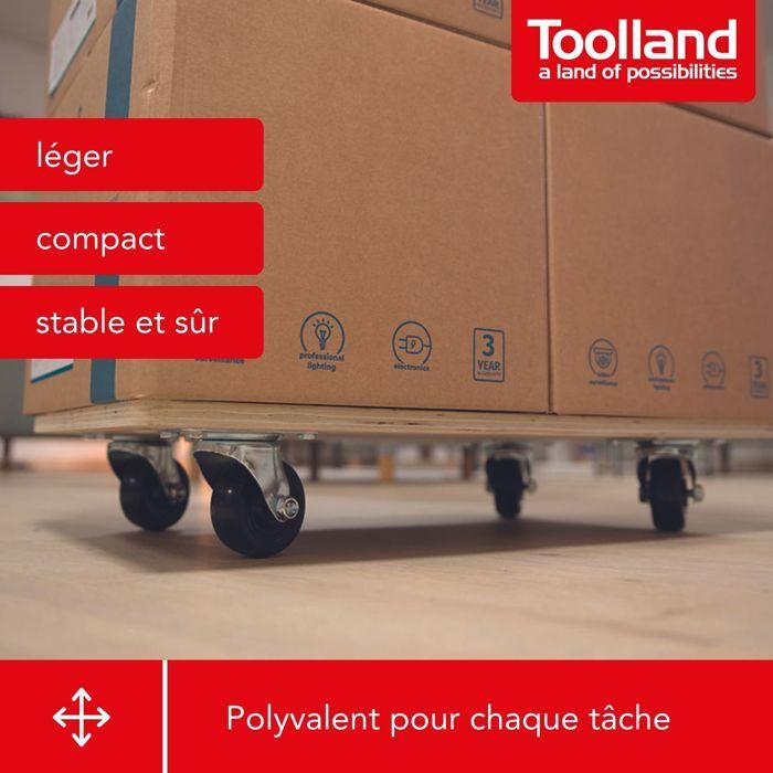 Transporteur de meubles - toolland - 650 x 400 mm - 4 roues pivotantes - charge max. 400 kg