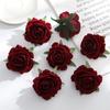 Premium Velvet Artificial Rose Heads for DIY Brooches and Clothing Accessories