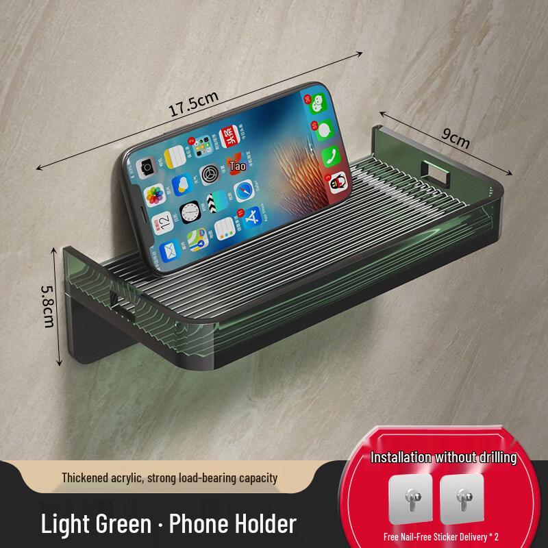 Punch-Free Bathroom Phone Holder