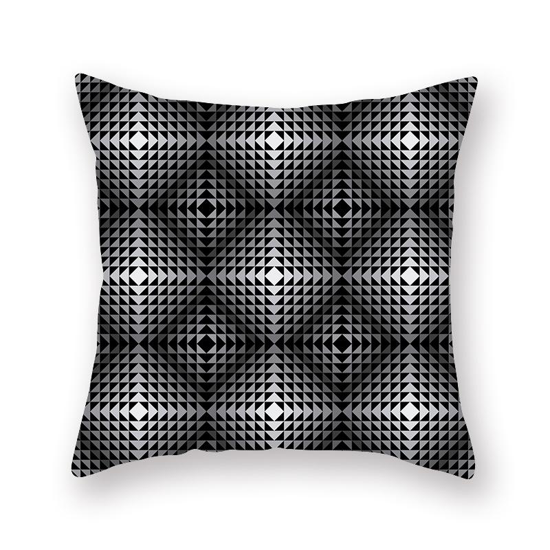 45X45CM Geometric Pentagram Print Peach Skin Pillowcase Sofa Office Seat Cushion Cover Creative Ornament Home Decoration