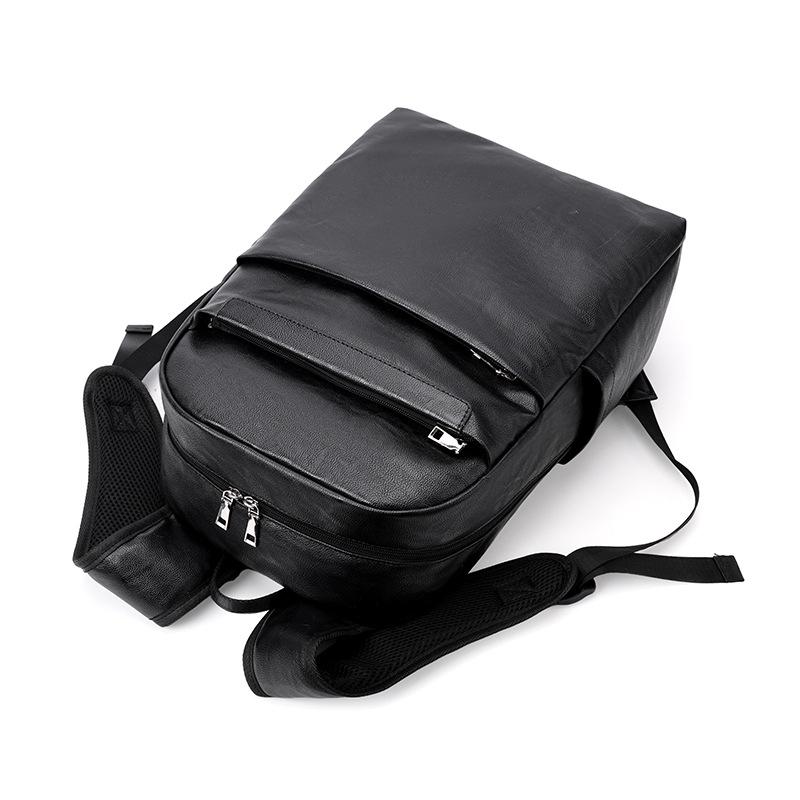 Men's Business Commuting Backpack, Large-capacity Student Travel Computer Backpack, Pu Leather Casual Backpack
