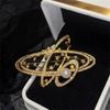 Exquisite Star Saturn Pin for Women Men Chic Planet Universe Brooches Pins Trendy Accessories Birthday Party Gift