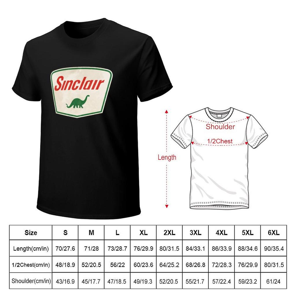 Sinclair Oil Vintage Logo T-Shirt Graphic Shirts Plus Size Tops Essential T Shirt Anime T Shirts Men's T-shirts