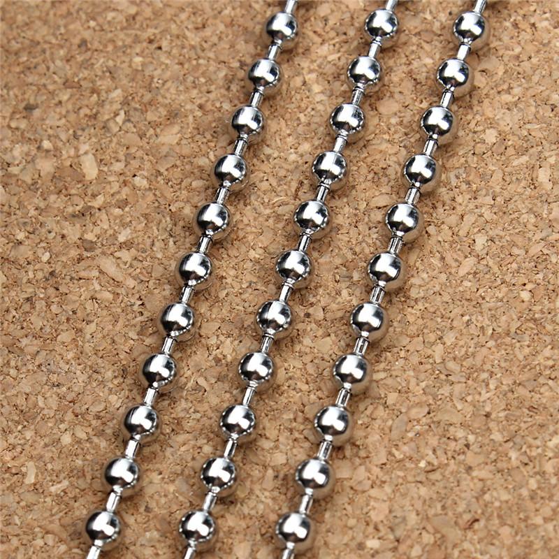 5 Yards/lot 1.5/2.0/2.4/3.2mm Stainless Steel Ball Chain Bulk For DIY Necklaces Jewelry Making Accessories Necklace Chain