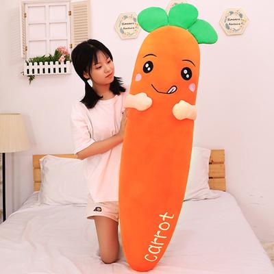 Bonito macio algodão cenoura travesseiro brinquedo de pelúcia bebê crianças apaziguar dormir travesseiro boneca animal pelúcia brinquedo presentes