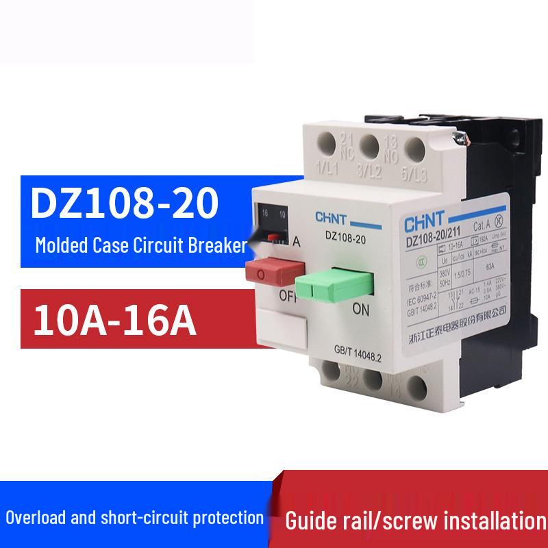 Chint DZ108-20 Motor Protector Circuit Breaker (20A/16A/12.5A/10A/8A/6.3A)