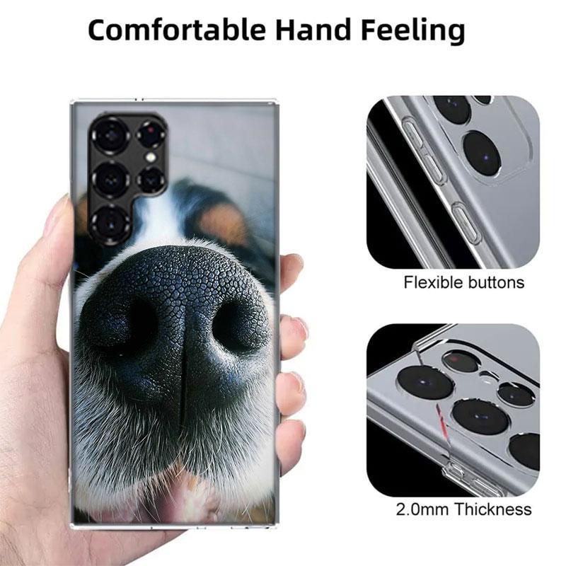 Show You Its Cute Dog Nose Cases Phone Case for Samsung Galaxy S26 Ultra S25 Edge S24 S23 FE S21 Plus S20 S22 S10 Cover TPU Capa