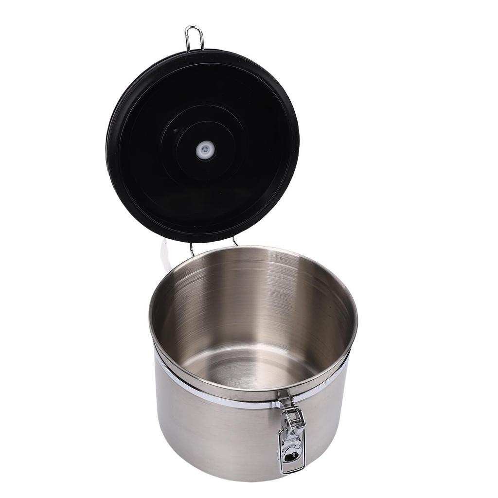 Kaffeebehälter 2,5 l Luftdicht Edelstahl Küchen Lebensmittelaufbewahrungsbehälter mit Deckel Datumstracker Messlöffel für Kaffeesatz