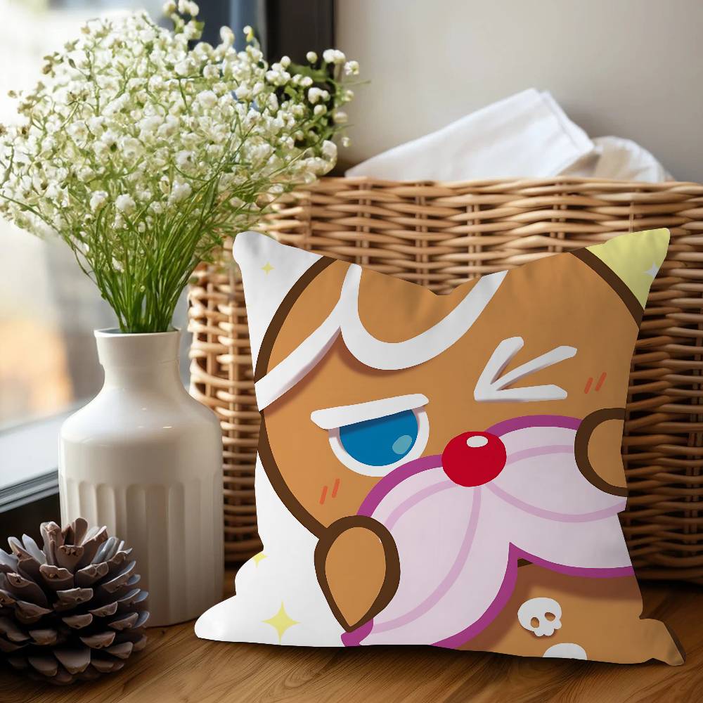 Anime Cookie Run K-Kingdom Cushion Cover Pillow Cover Decor Pillowcase Printed Cushion Case For Couch