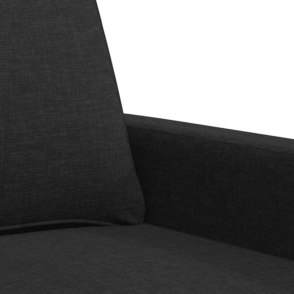 Vidaxl Sofa 2-Osobowa, Czarna, 120 Cm, Tapicerowana Tkaniną