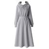 Autumn & Winter Plus Velvet Hoodie Dress: Ankle-Length, Waist-Cinched, Plus Size, Slimming Fit for Super Fairy Students