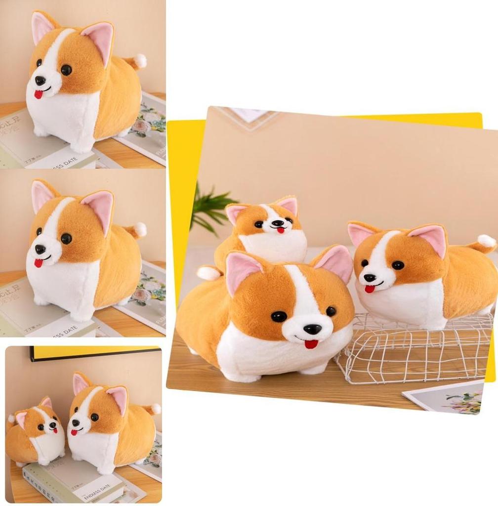 Adorable Corgi Dog Plush Toy Cute Car Accessory Hug Pillow Gift For Kids And Friends