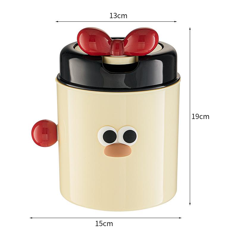 Desktop Trash Can Mini Cartoon Open-cover Storage Bucket Office Living Room Coffee Table Dressing Table Small Paper Basket