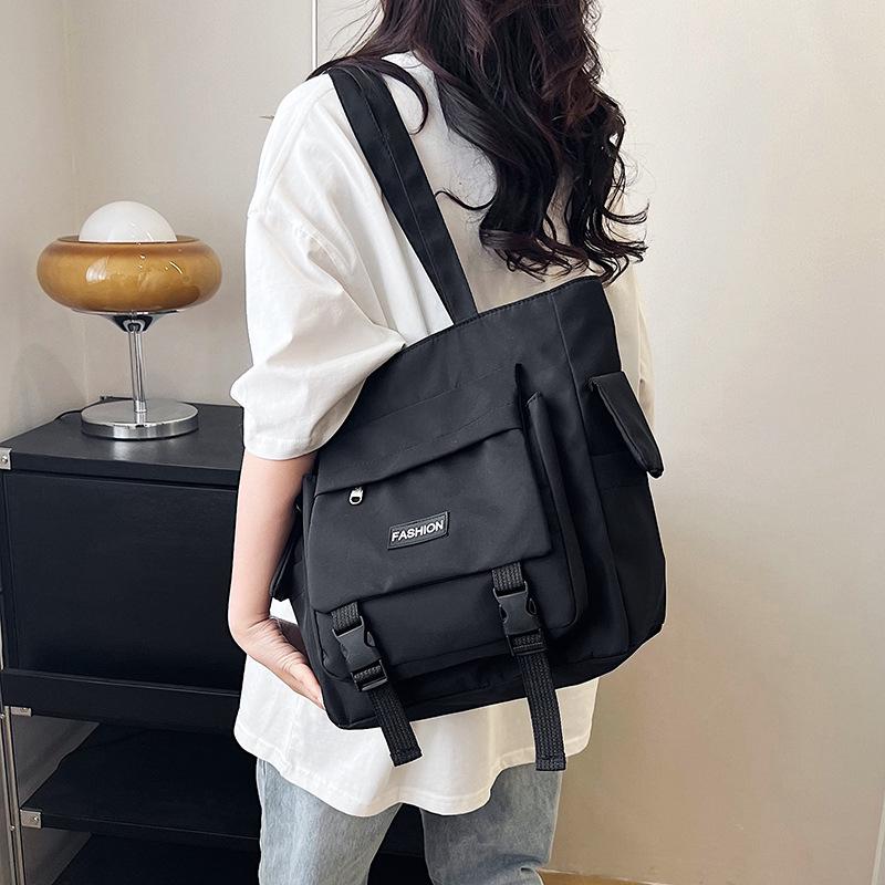 Large Capacity Soft Girl Shoulder Bag: Student Handbag for School, Tutoring, Commute