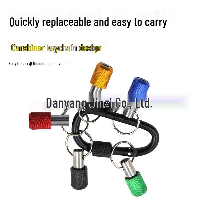 5-Piece Colorful Carabiner Socket 1/4" Hex Shank Extension Rod Set with Quick Release